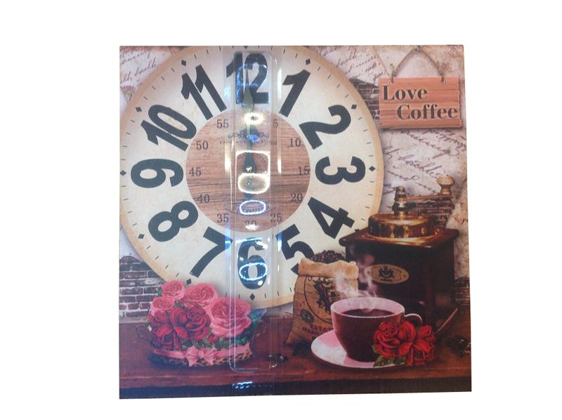 Ρολόι Τοίχου MDF 40x40cm Etoile DL-124